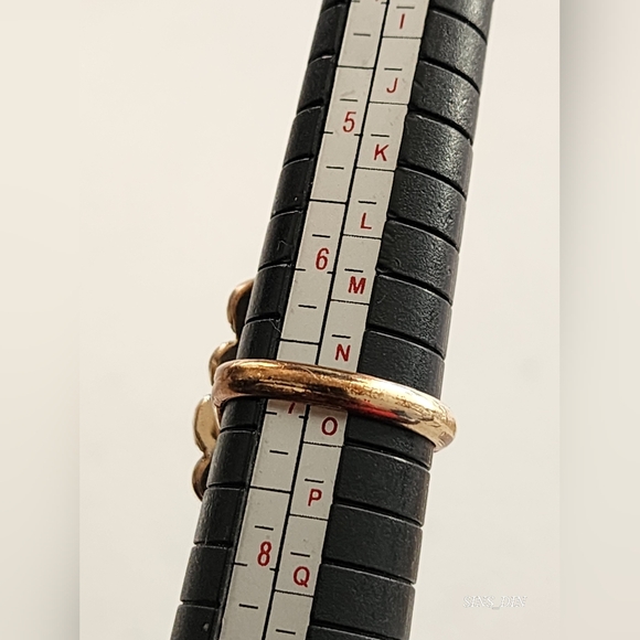 VINTAGE 925 GOLD WASH NATIVE AMERICAN TURQUOISE  SIZE 7 - Picture 3 of 5